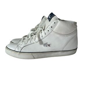 Lacoste Marling Hi SPM Sneakers Men's Size 10 White Causal Shoes Normcore